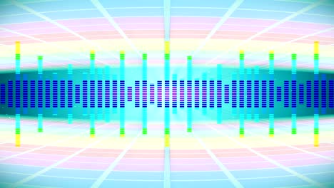 colorful sound waves for party. disco background. abstract colorful wave pattern. loop animation of music equalizer.