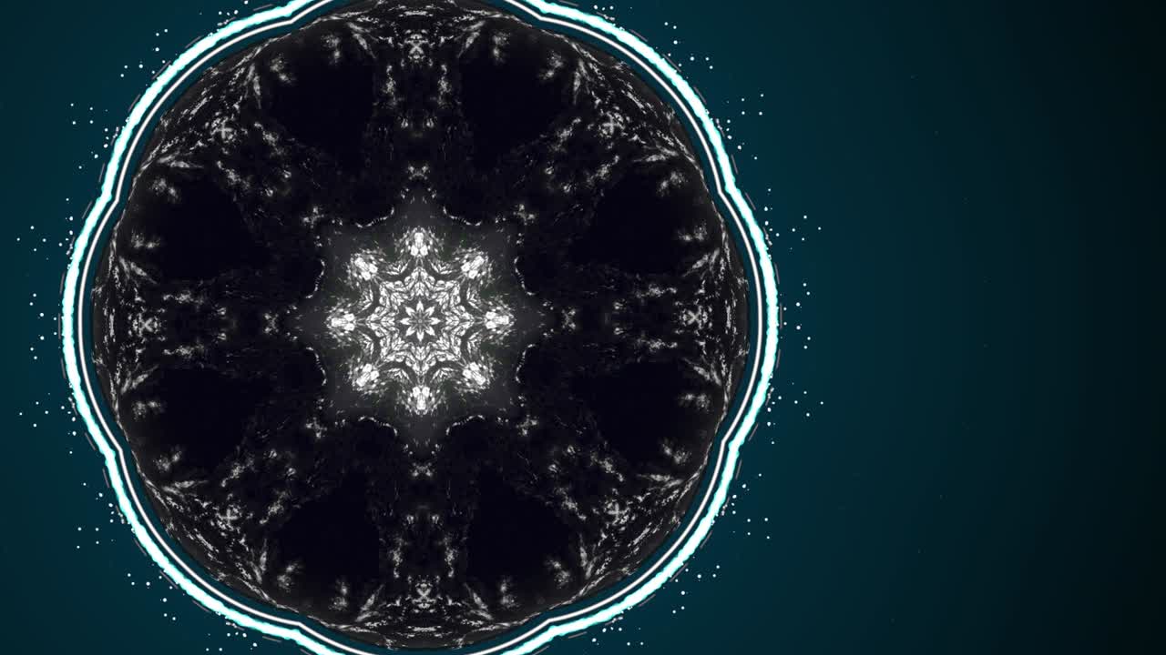 colonia abstracta de bacterias y moho que crece sobre un fondo oscuro.