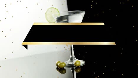 animación de puntos sobre un vaso de bebida