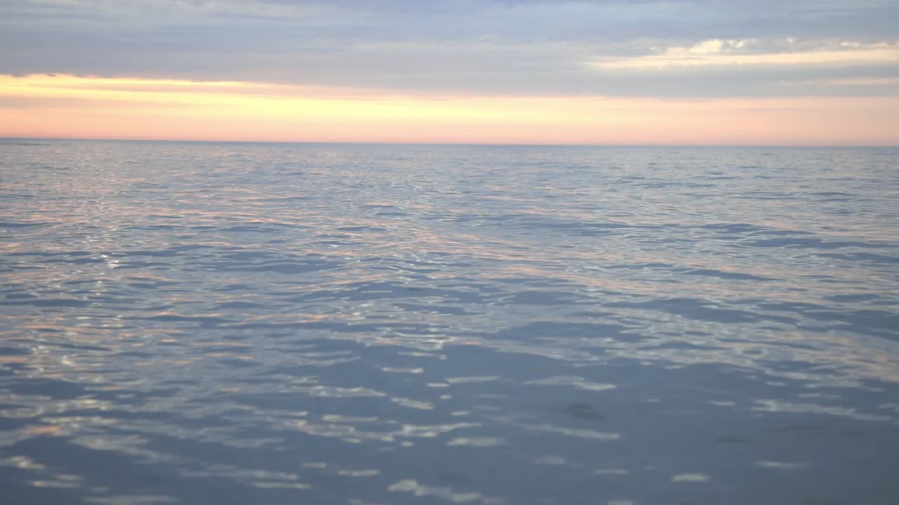 Relaxing Scene Of The Beach Over A Beautiful Sunset - wide shot