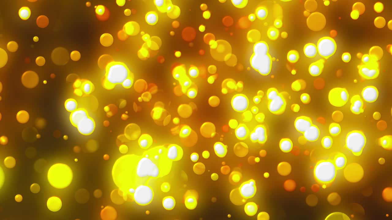 반이는 금색 원을 가진 크리스마스 배경 (bokeh, 컴퓨터 생성 3d 렌더링)