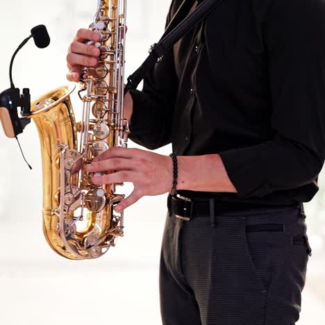 saxophonist playing jazz music