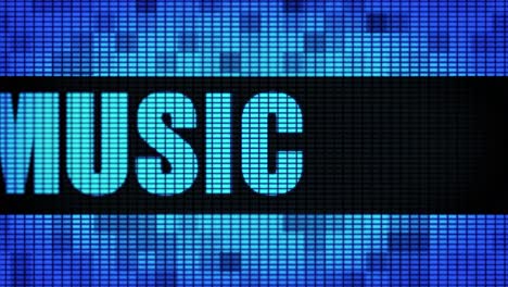 music displayed on a digital screen