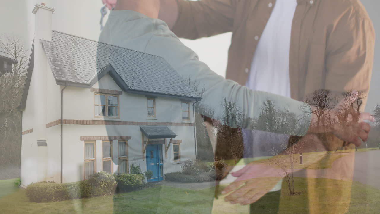 animación de la casa sobre la casa de mudanza de una pareja de hombres diversos.