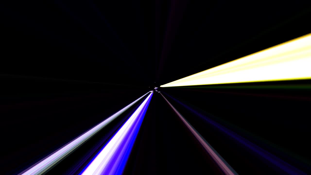 movimiento de onda de línea, colorido, sobre un fondo negro