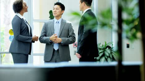 multi ethnic business team in office planning meeting