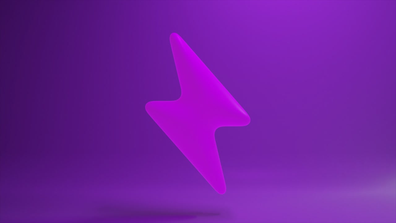 abstracto relámpago púrpura en 3d