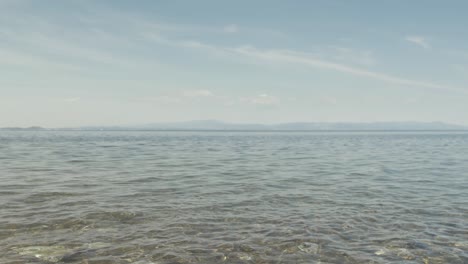 Idyllic-wide-seaside-view-Summer-sunshine