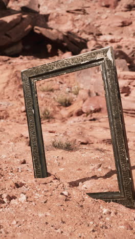 marco de imágenes en el desierto