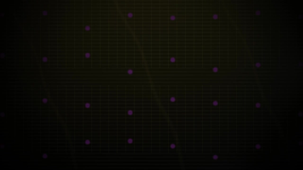 Abstract Digital Grid Background with Floating Purple Dots