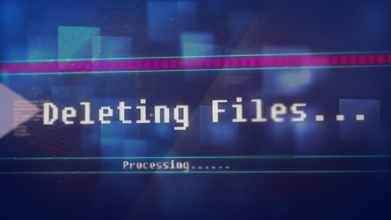 animación del procesamiento de datos sobre flechas blancas