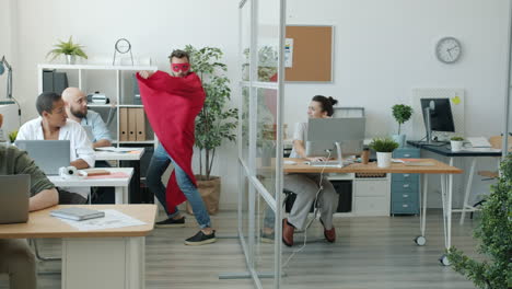 superhero in the office