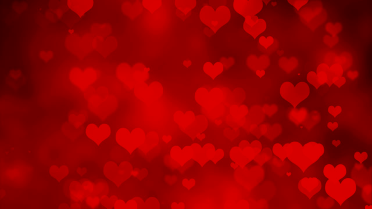 abstracto corazones rojos de san valentín fondo -4k