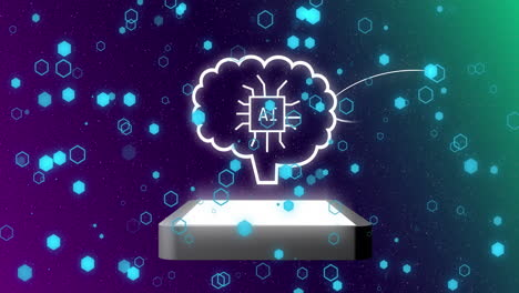 animación de un procesamiento de datos en una pantalla de ordenador