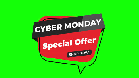 Cyber-Monday-sale-sign-banner-for-promo-video.-Sale-badge.-Special-offer-discount-tags-with-Alpha-Channel-transparent-background.