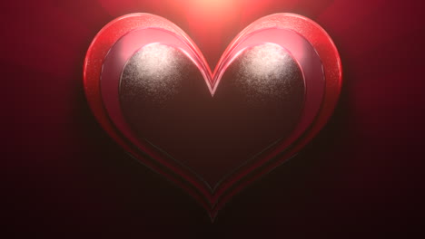 gran corazón rojo de san valentín en patrón de vértigo