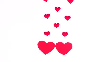 little hearts come out of two big hearts. valentine's day stop motion