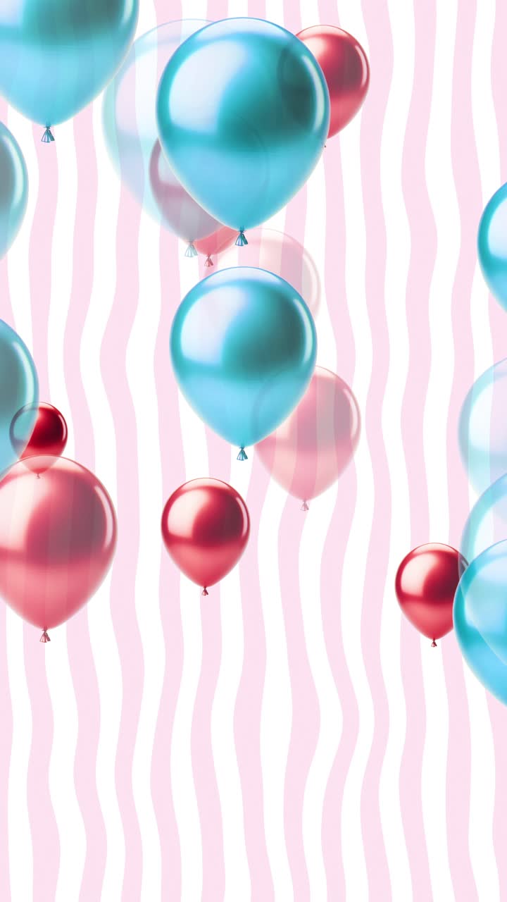 Palloncini colorati e sfere lucide per una festa di compleanno festosa.