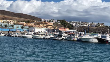 sailing in to puerto de morro fuerteventura canary island