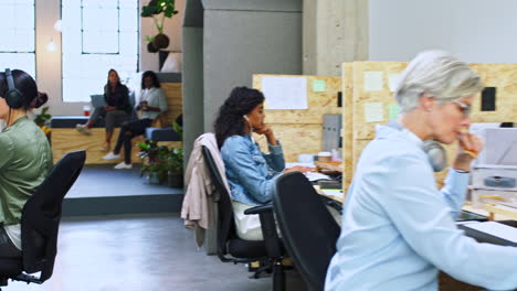 modern office workspace with people