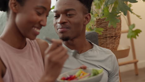 couple kiss, happy lunch and communication