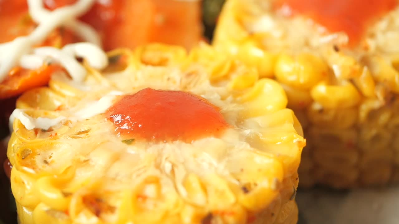 Roasted Corn with Ketchup