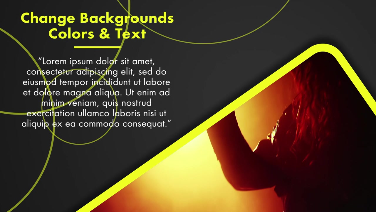 Dynamic Video Presentation Template with Customizable Text and Media Overlays