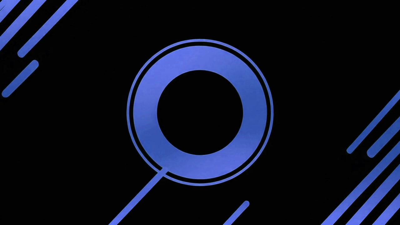 Abstract Blue Circular Motion Animation on Black Background