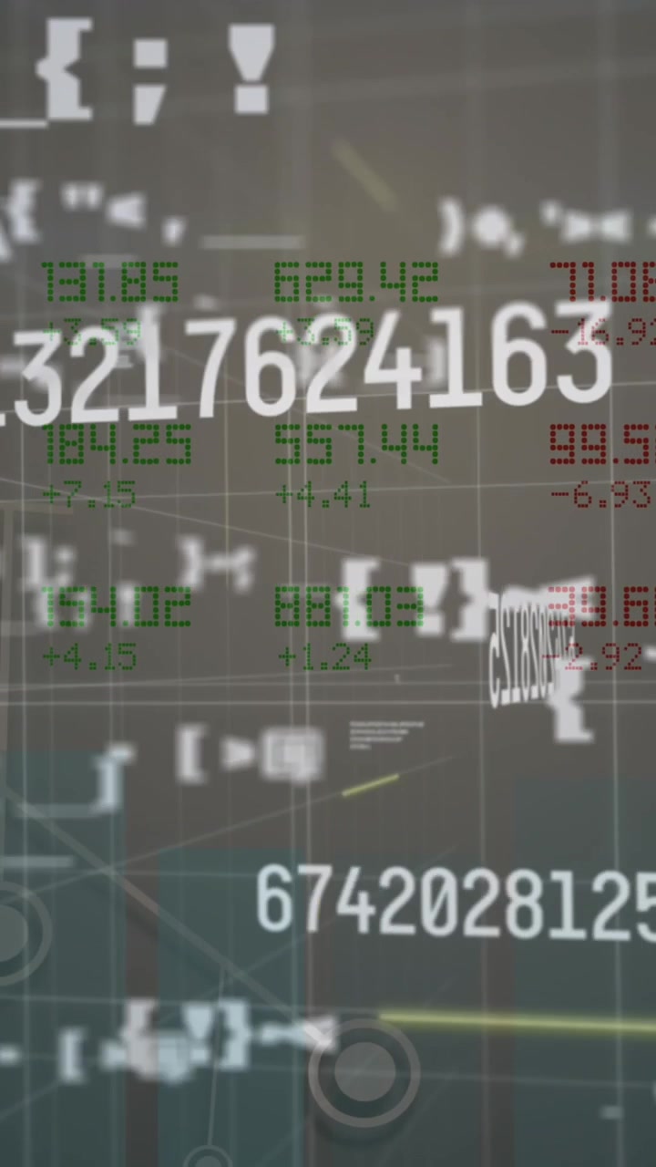 Animation of data processing on white background