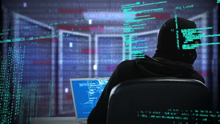 Hacker che indossa una maschera
