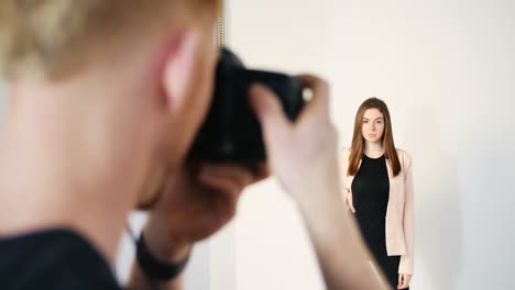 female model posing for a photo shoot