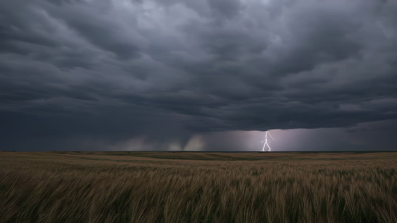 Stormy Wheat Field