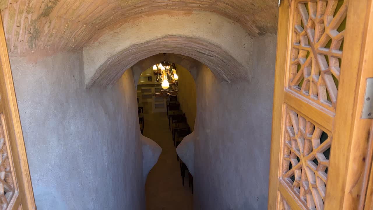 Water reservoir structure engineering indoor in Iran landscape design cafe desert ancient architecture arid oasis qanat irrigation heritage survival tourism traditional underground resource culture