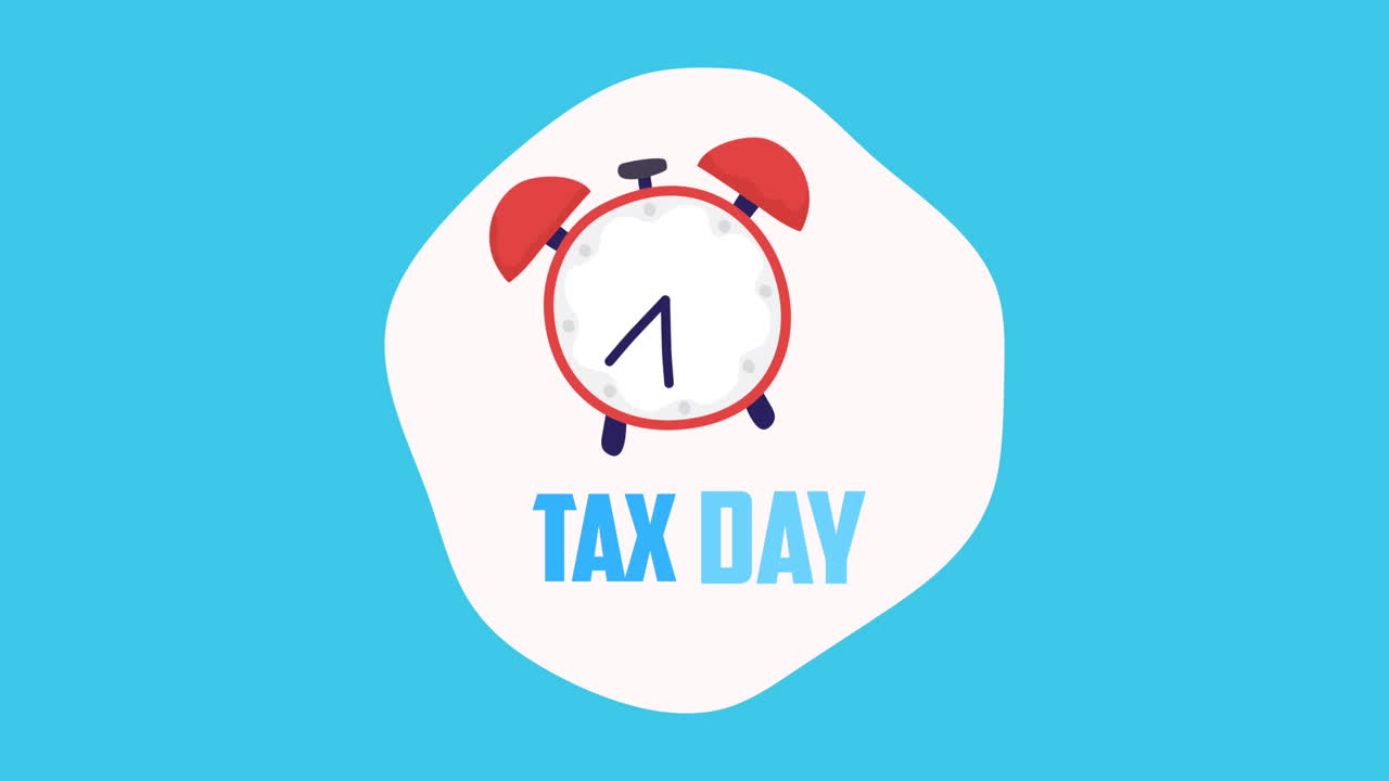 알람 시계와 함께 세금 날 애니메이션