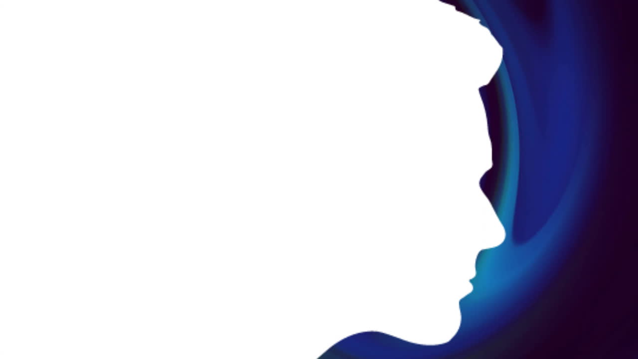 animación de color blanco hombre ilustrativo sobre patrón abstracto