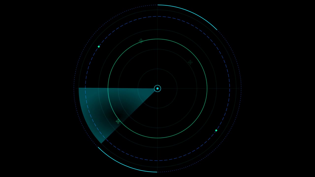 Animazione di Interfaccia di Scansione per Schermo Radar Digitale