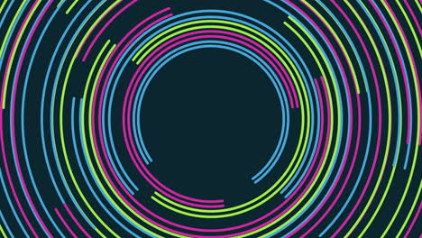 Colorful spiral pattern with overlapping lines