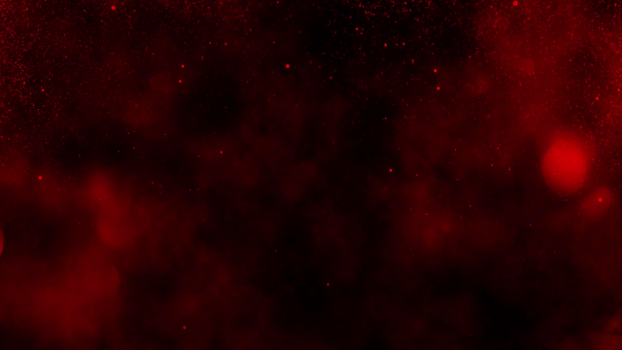 Magical red background with softly falling snow and glowing bokeh particles. Perfect for Christmas greetings, holiday intros, and backdrops