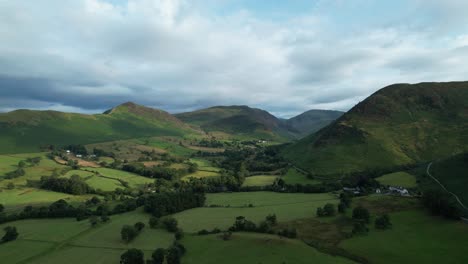 aerial view of the stunning newlands valley, lake district, cumbria, england