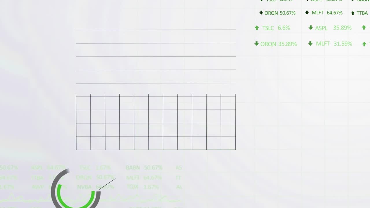 Animation von Statistiken und Öko-Datenverarbeitung