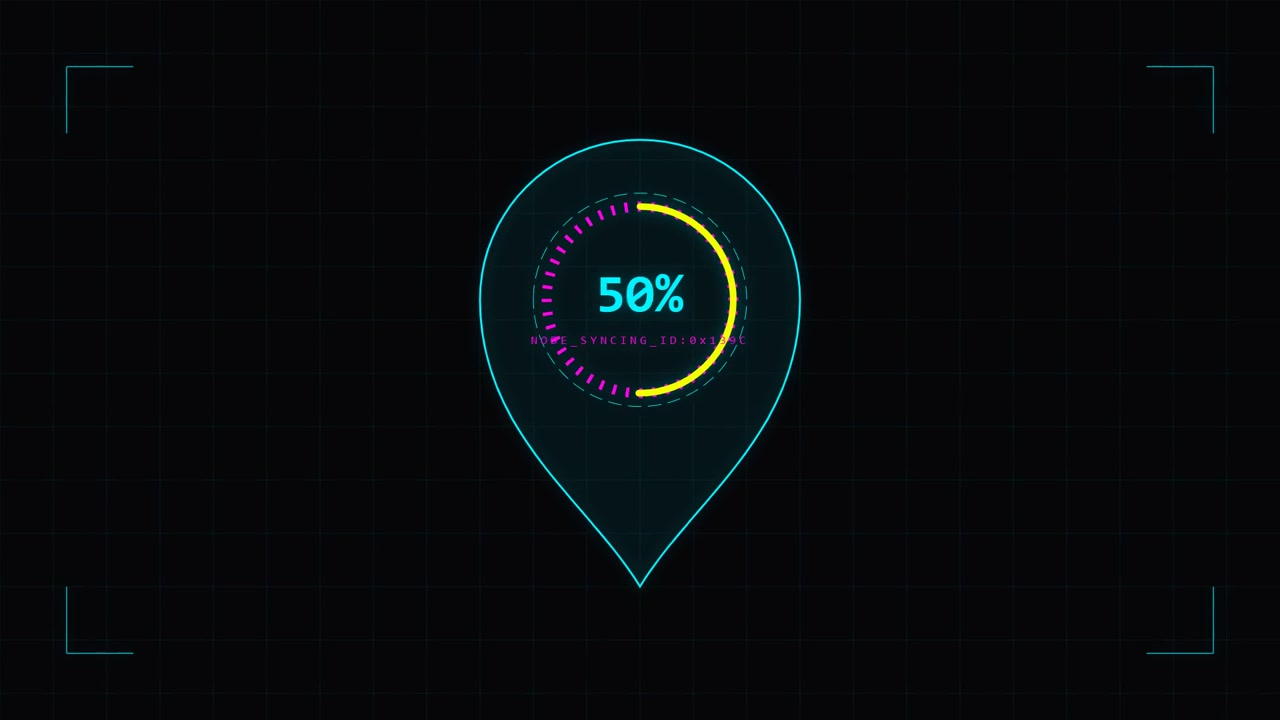 Digital Map Pin Loading Progress Indicator