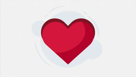 world planet earth and heart animation