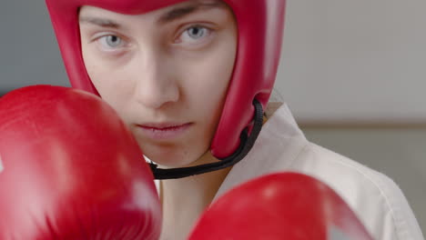 young woman wearing protection