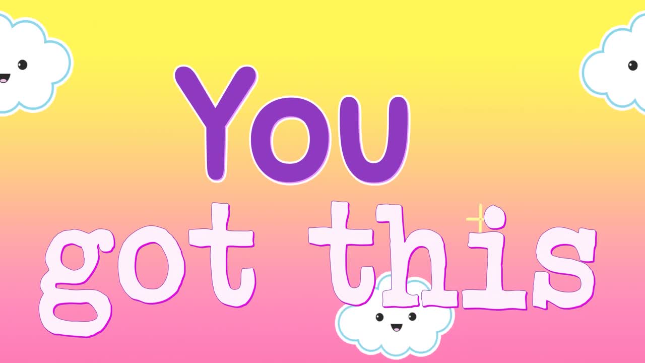 단어의 애니메이션 당신은이 4k를 얻었습니다