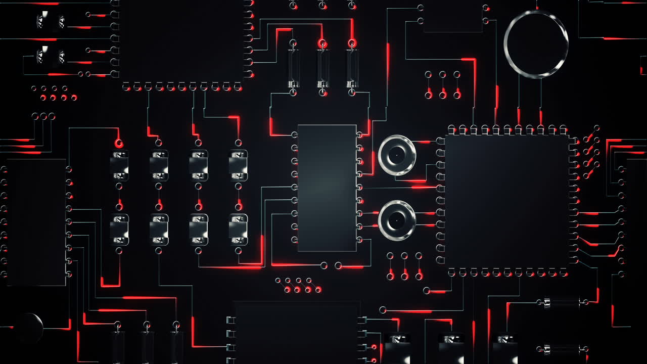 primer plano de una placa de circuitos electrónicos