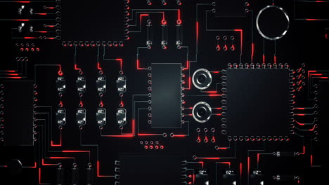 close-up of electronic circuit board