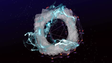 animación de luces brillantes en movimiento y ondas sobre un fondo negro