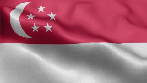 waving loop 4k national flag of singapore