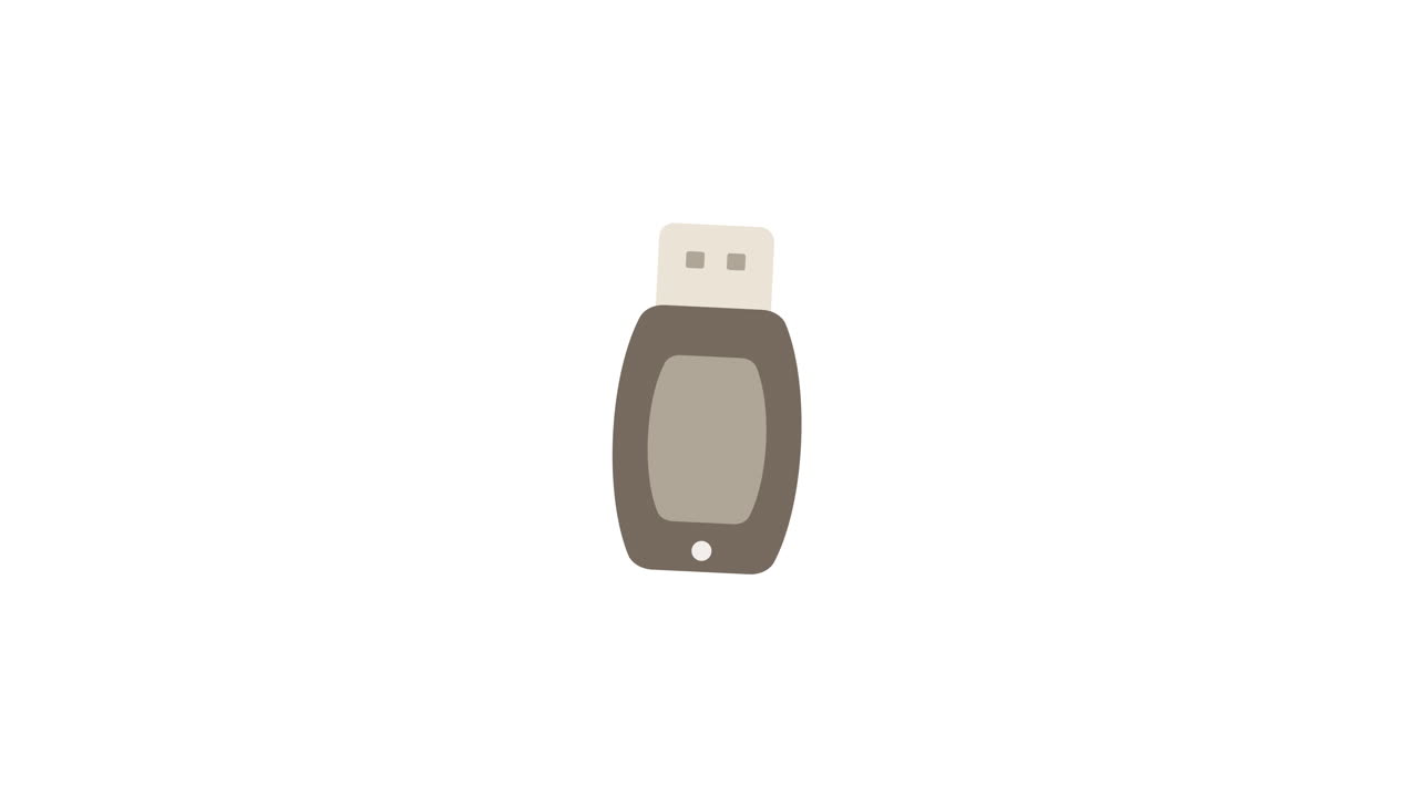 Animering av montering och demontering av USB-minne
