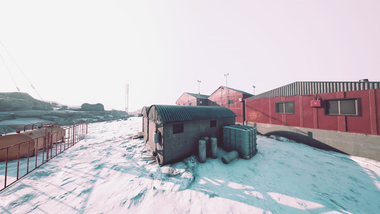 Weather station on the mountain peak